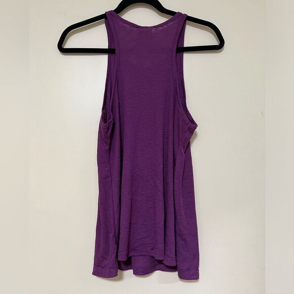 Free People Long Beach Tank Top in Plum - Size Medium - Picture 3 of 3